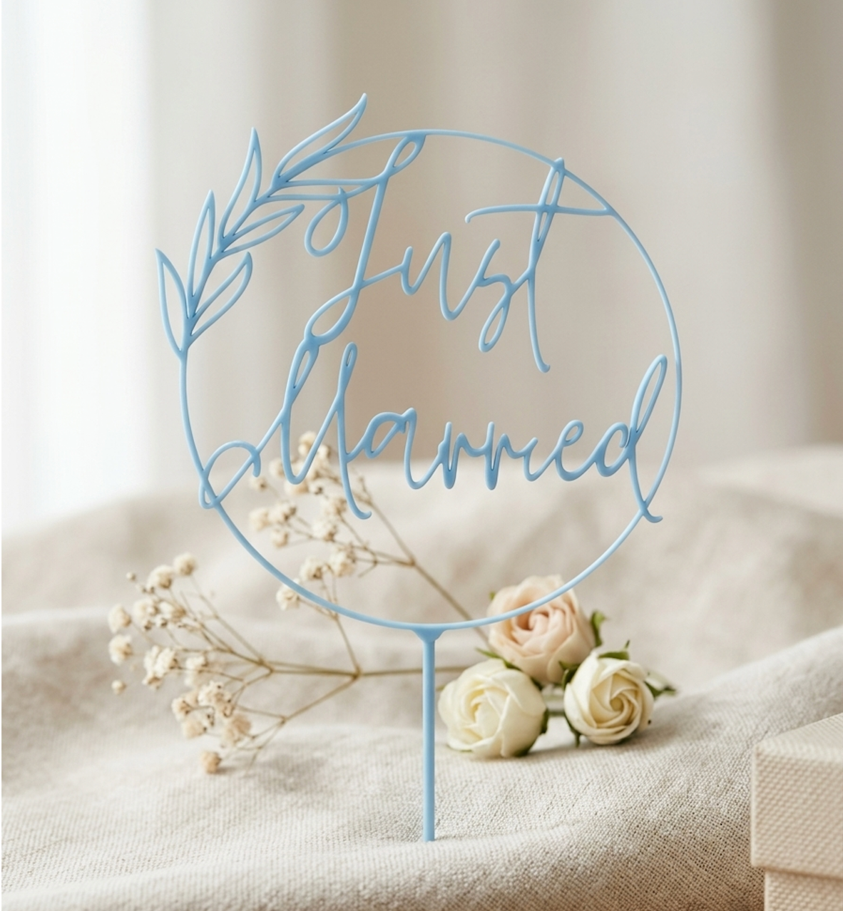 Just Married cake topper