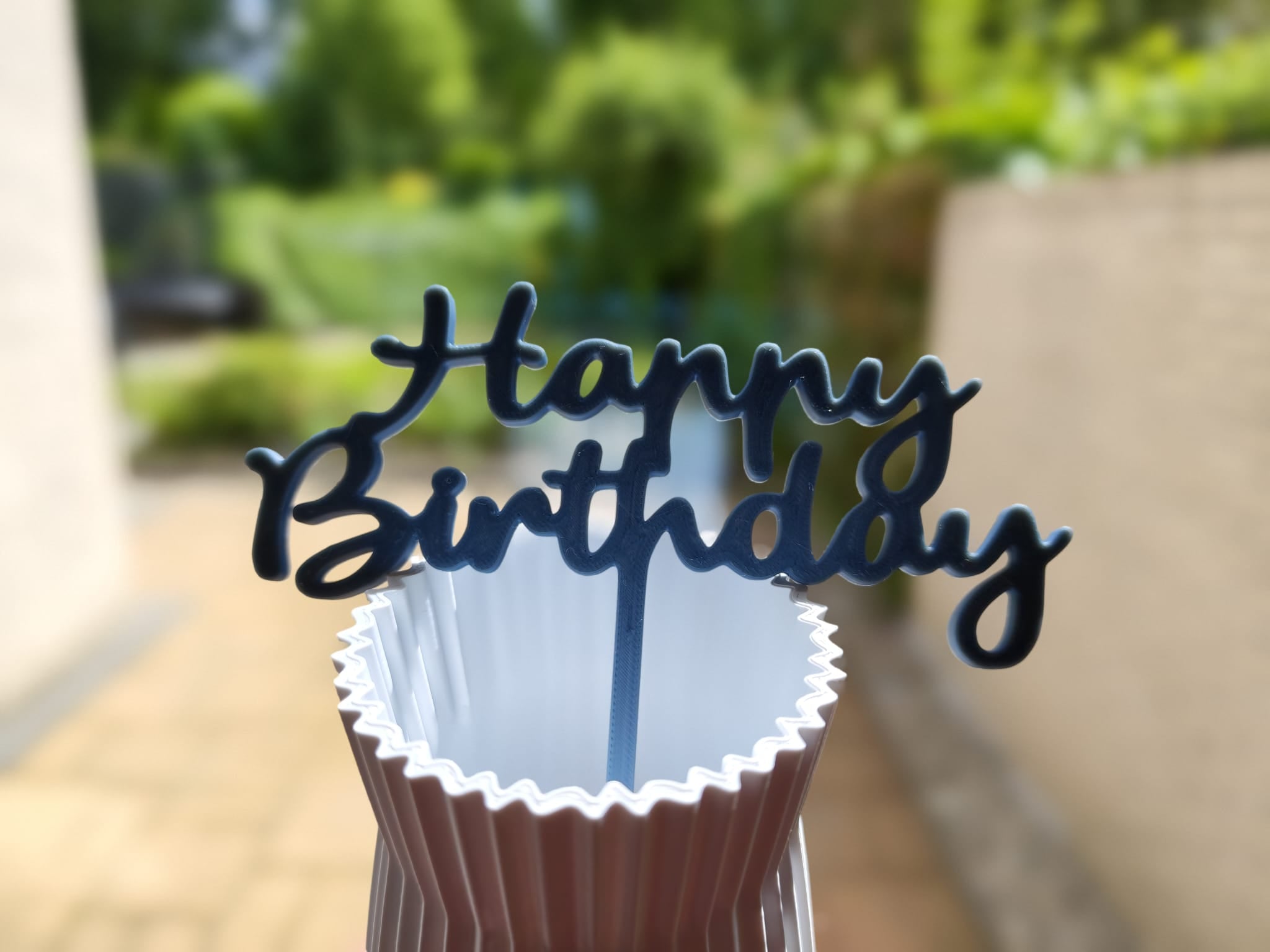 Simple happy birthday cake topper