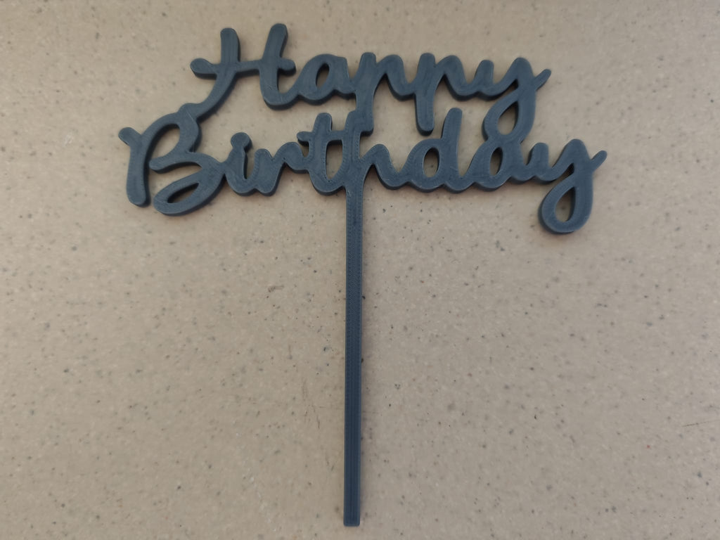 Simple happy birthday cake topper