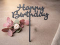 Simple happy birthday cake topper